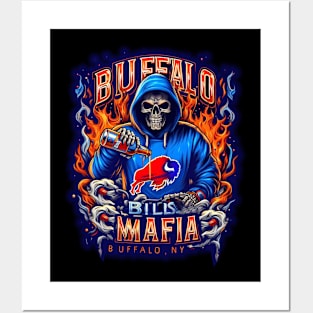 Bills Mafia Skeleton T-Shirt - Uniting in Fandom Posters and Art